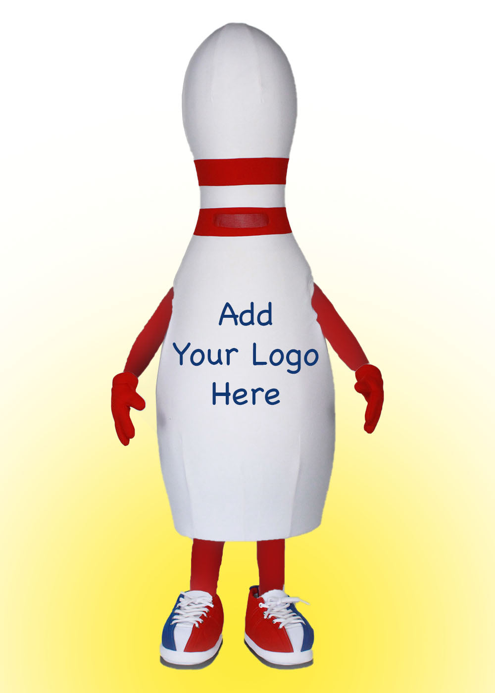 Tall Bowling Pin Mascot Costume