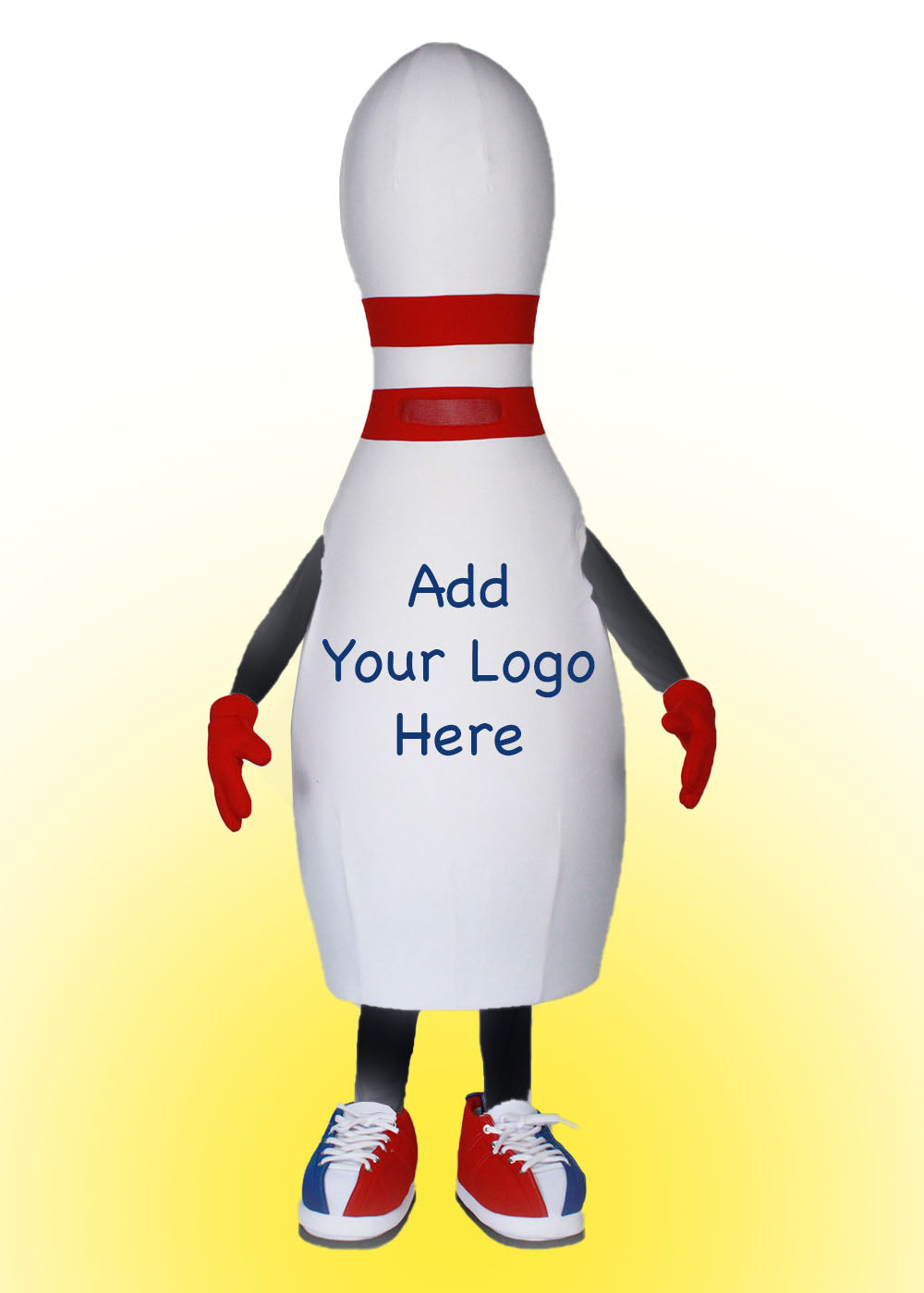 Tall Bowling Pin Mascot Costume